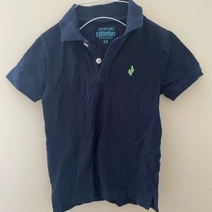 Crewcuts Dark Blue Polo with Green Accent